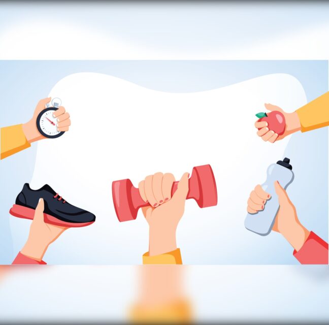 Residents exercising, illustrating the summer exercise and sports schedule