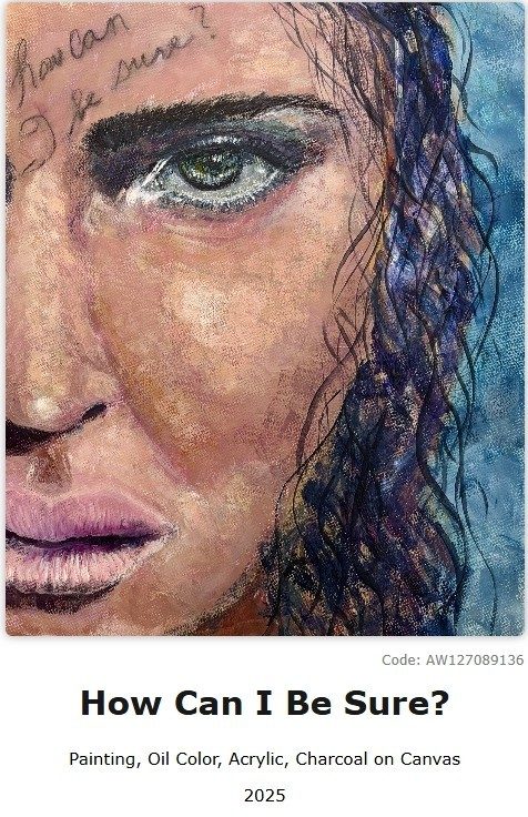 Sue McCoy’s painting titled How Can I Be Sure?